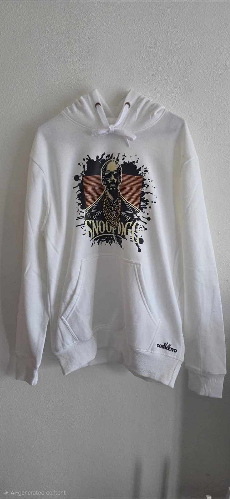 White Snoop Dogg Hoodie - Hip Hop Legend