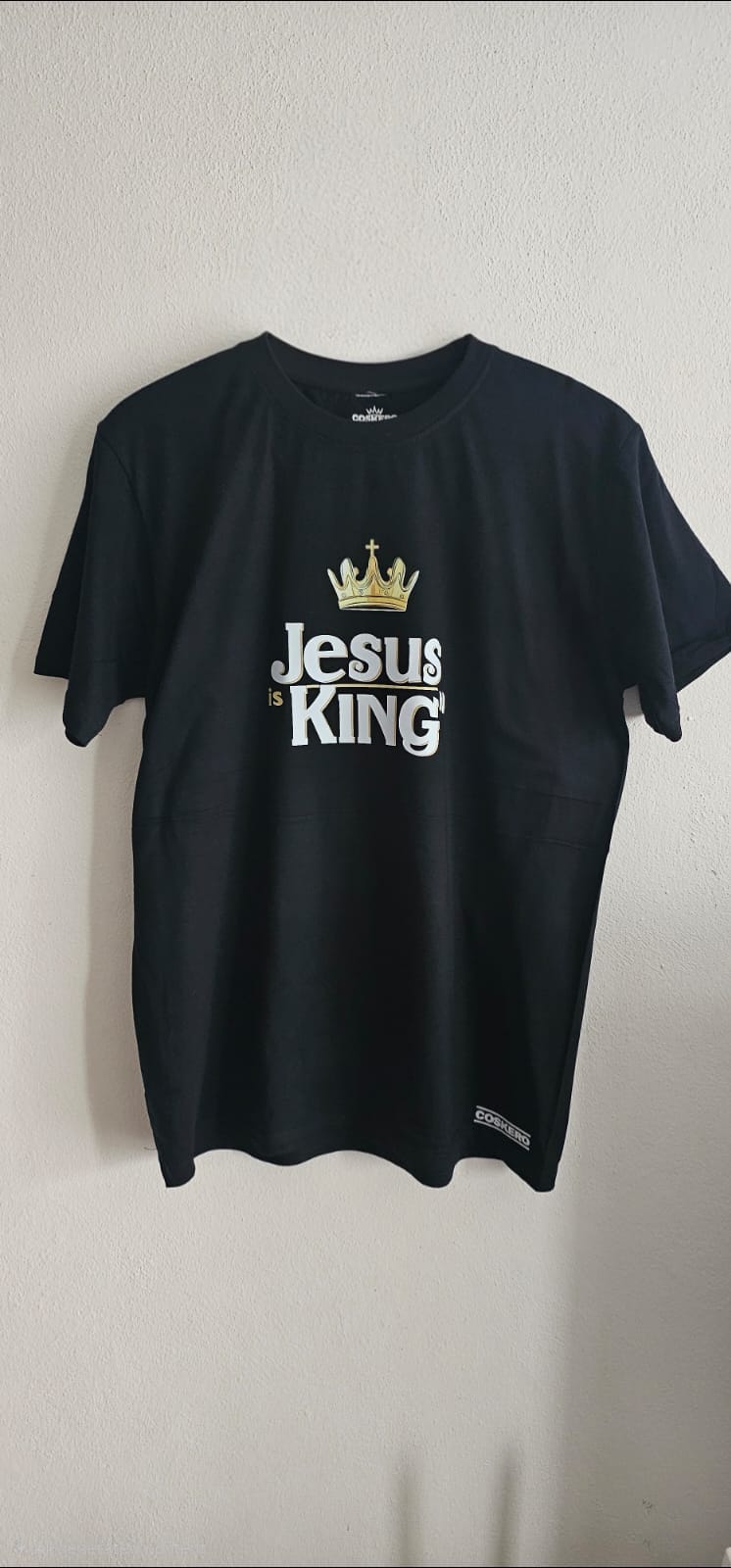 Jesus Is King T-Shirt with Gold Crown