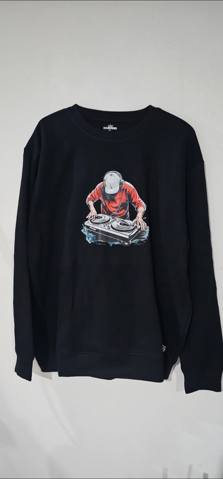 Black DJ Long Sleeve Sweater