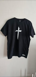 Black Cross Faith T-Shirt - Minimalist Design