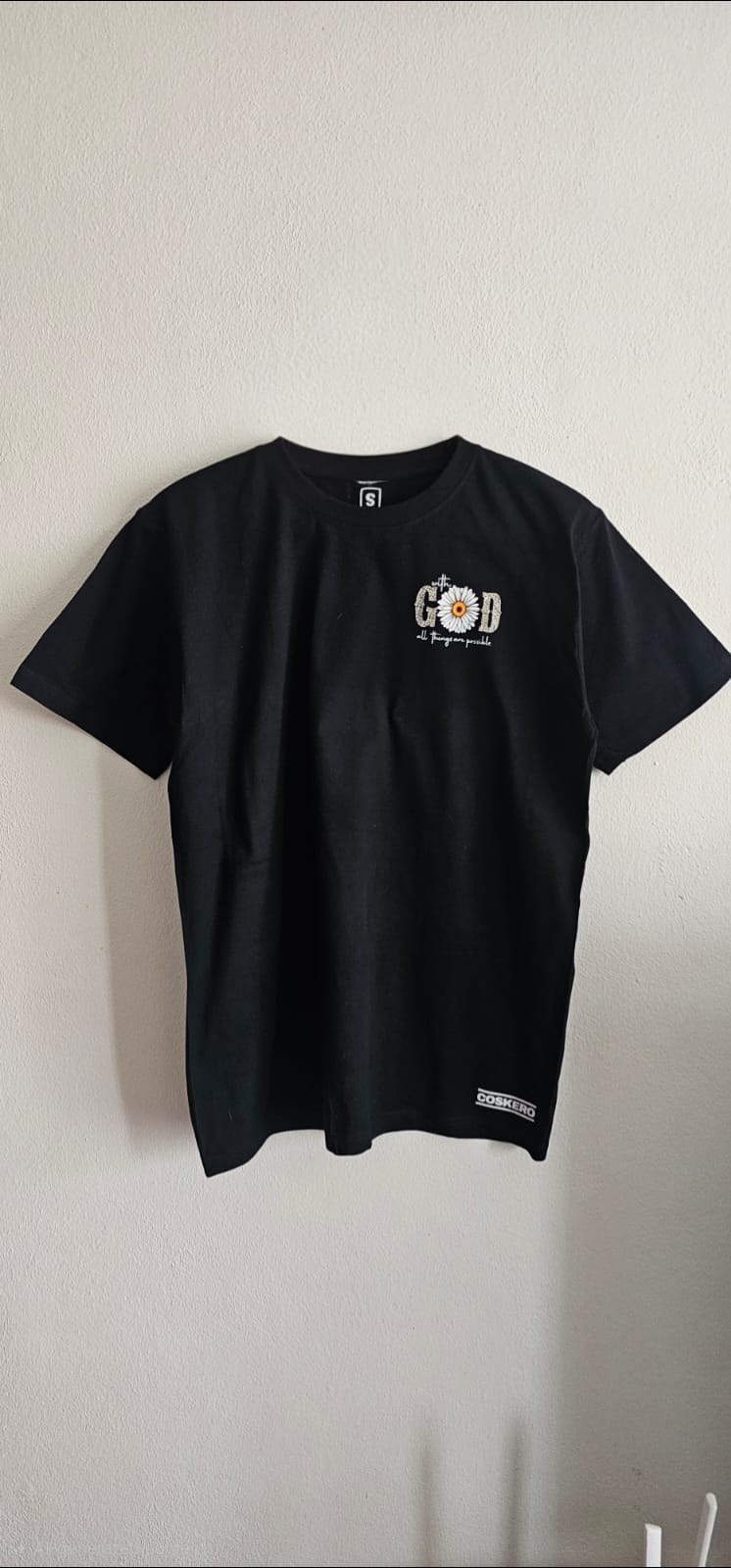 Black Faith T-Shirt - With God All Things Are Possible