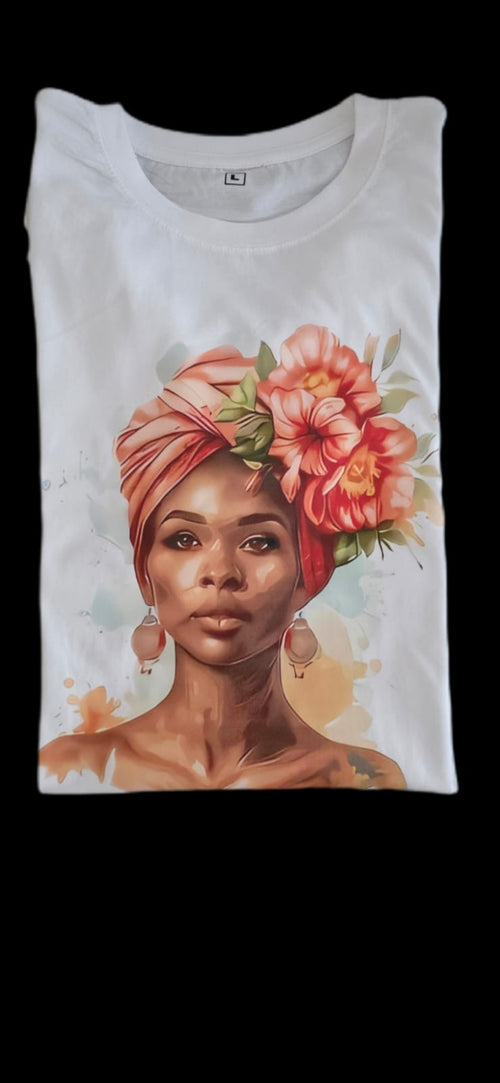 African Beauty Floral T-Shirt