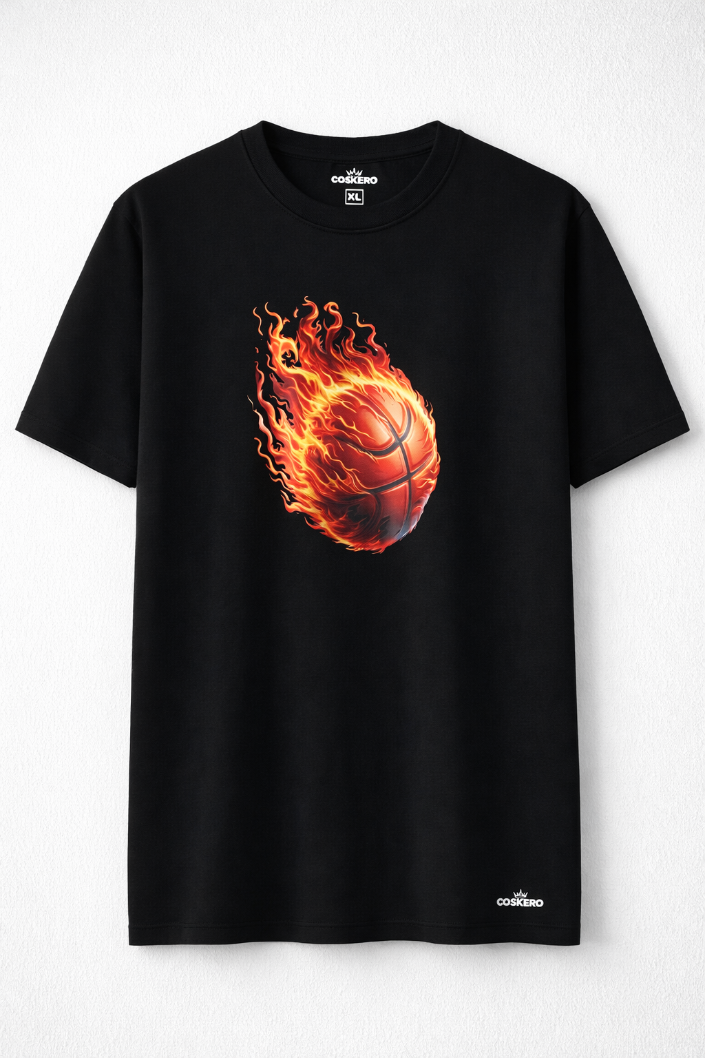 Flaming Basketball Tee